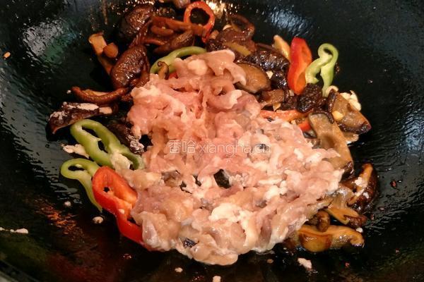 肉丝炒杂菇的做法图解6