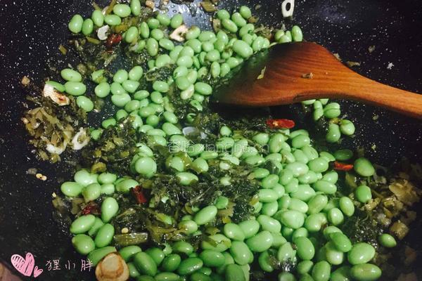雪菜毛豆炒肉沫的做法图解10