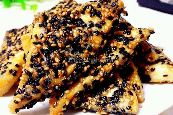 香煎芝麻豆腐的做法图解8