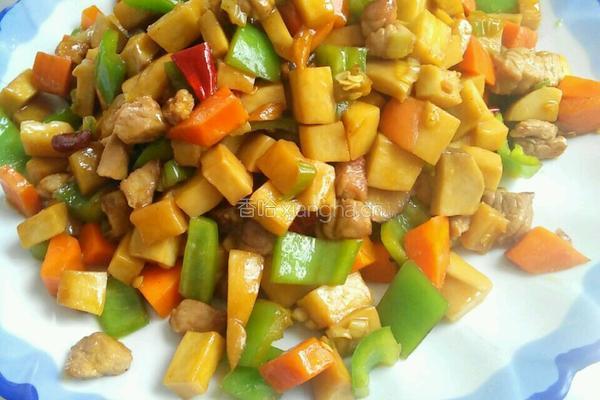 杏鮑茹炒肉丁的做法图解8