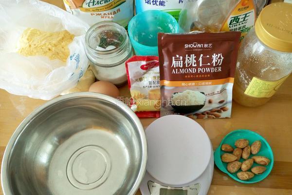 杂粮杏仁饼干的做法图解1