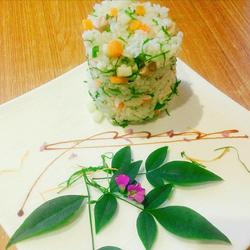 荠菜春笋瘦肉炒饭的做法[图]