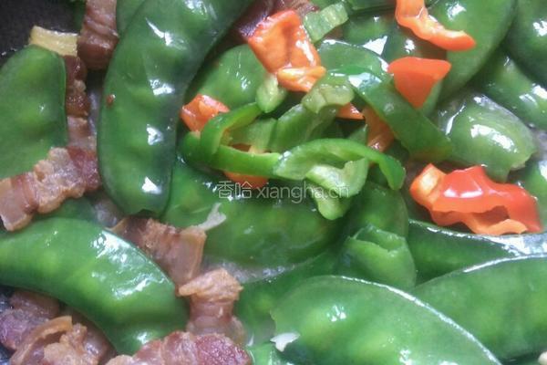 腊肉炒紫扁豆的做法图解10