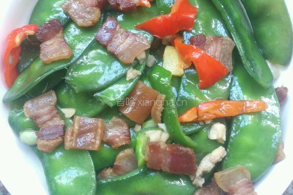 腊肉炒紫扁豆的做法图解11