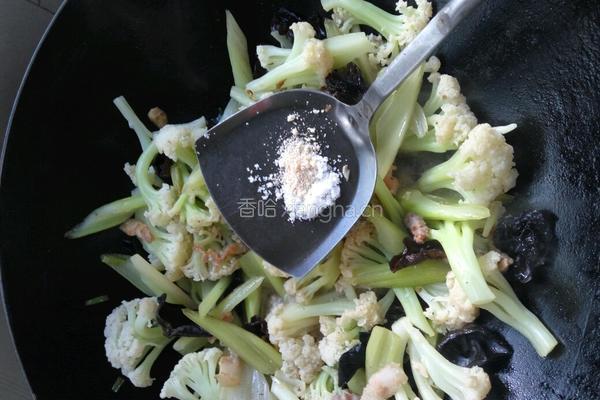 白菜花炒杂菜的做法图解8