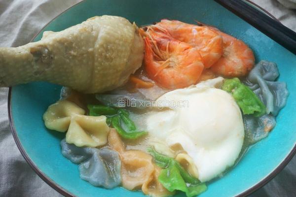 鸡汤蝴蝶面的做法图解7