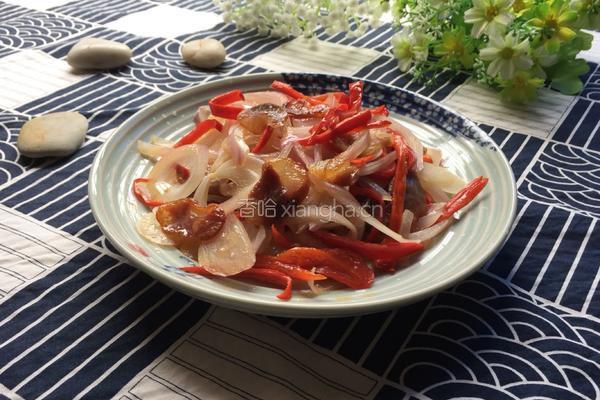 洋葱炒腊肠的做法图解10