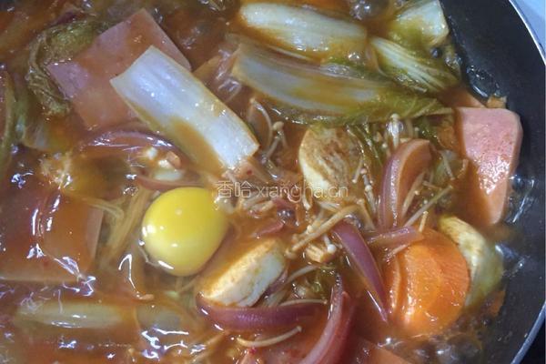 辣白菜豆腐汤的做法图解9