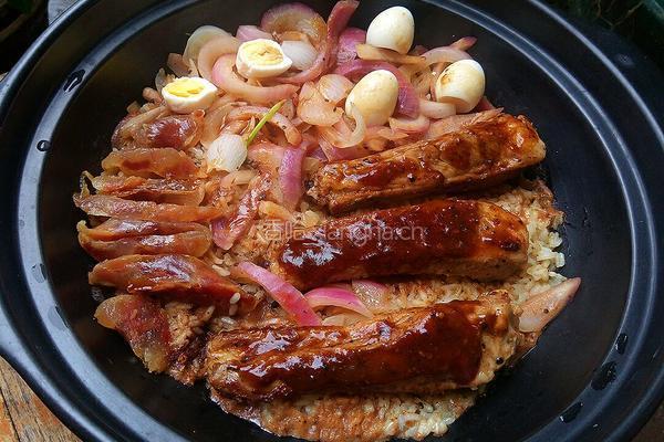 黑椒排骨腊味煲仔饭的做法图解14