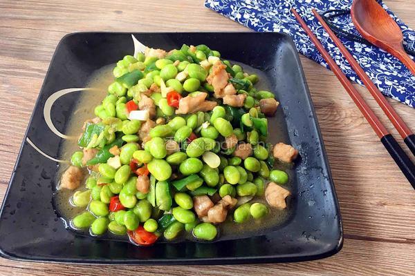 肉丁毛豆米的做法图解13