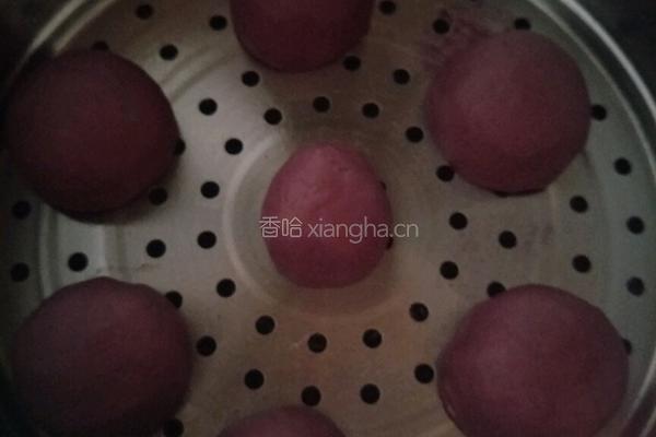 奶香紫薯馒头的做法图解7