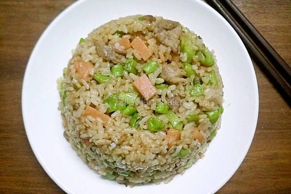 豆角火腿炒饭的做法图解13