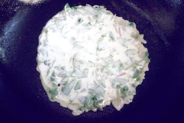 蒜汁马齿苋饼的做法图解18