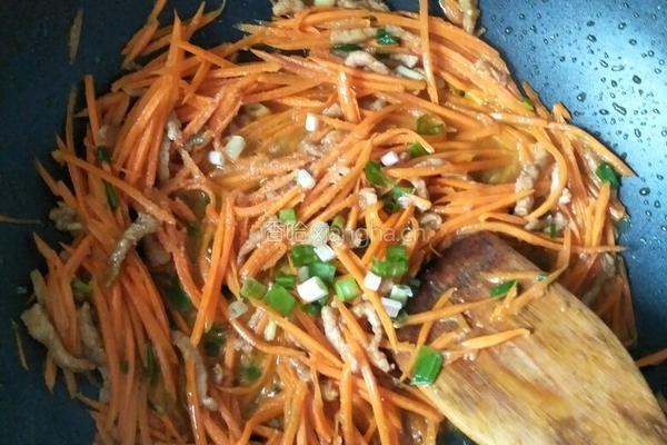 胡萝卜炒肉丝的做法图解10
