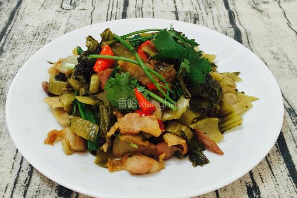 潮州酸菜炒五花肉的做法图解11