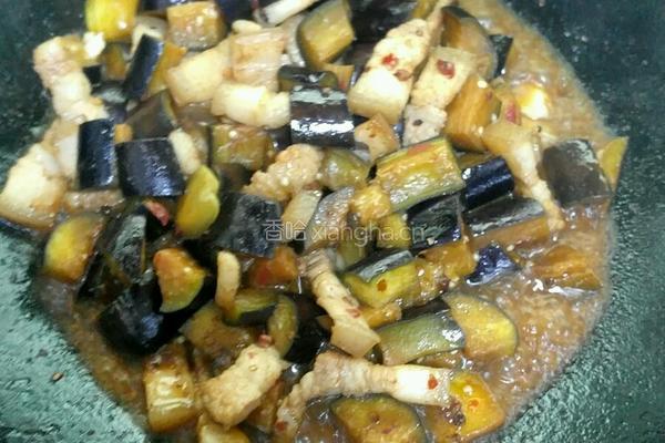 红烧肉茄子的做法图解5