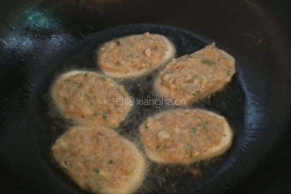 虾泥藕饼的做法图解12