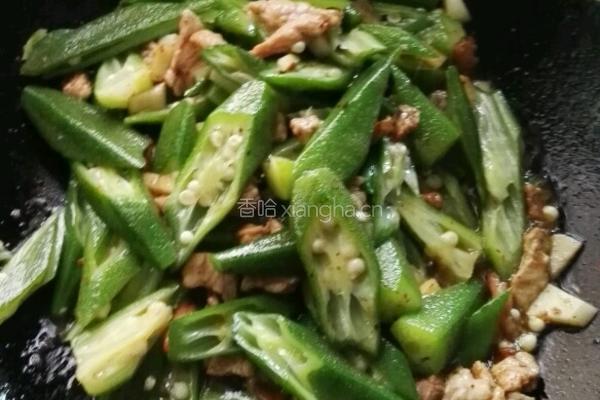 秋葵炒肉的做法图解6