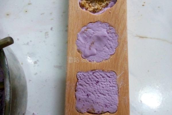 紫薯南瓜糯米饼的做法图解3