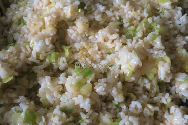 卷心菜炒饭的做法图解7