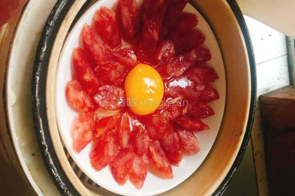腊肠蒸蛋的做法图解5