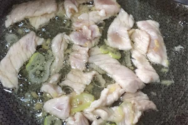 尖椒干豆腐炒肉的做法图解5