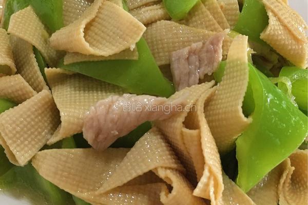 尖椒干豆腐炒肉的做法图解8