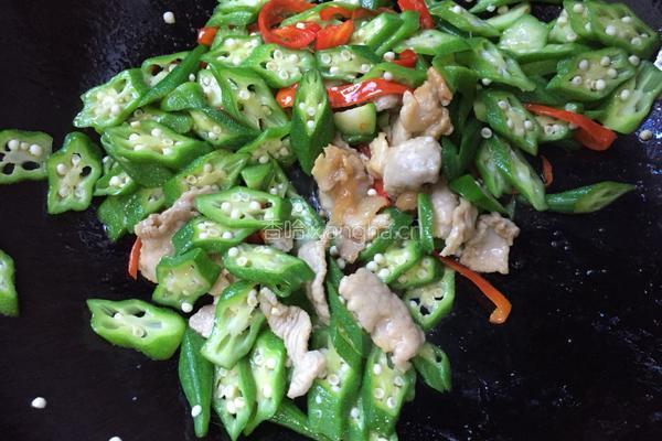 秋葵炒肉的做法图解11