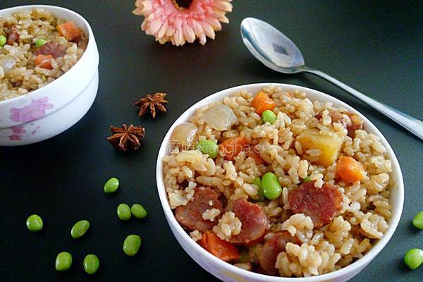 腊肠杂蔬焖饭的做法图解12