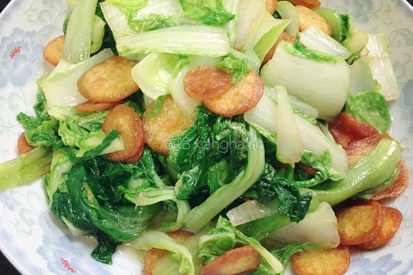 青菜炒豆饼的做法图解8