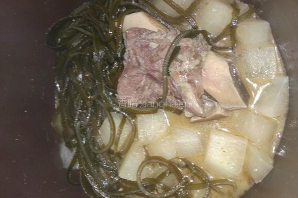 海带萝卜炖腊排骨的做法图解8