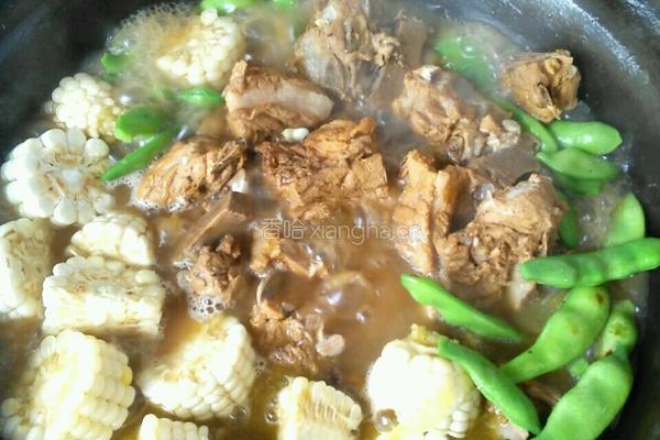 脊骨炖豆角的做法图解5