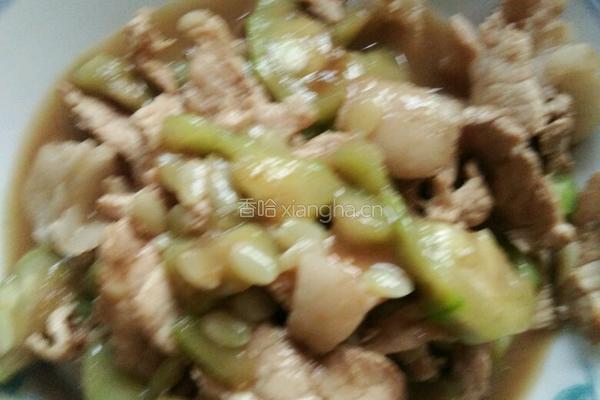 丝瓜炒肉的做法图解6