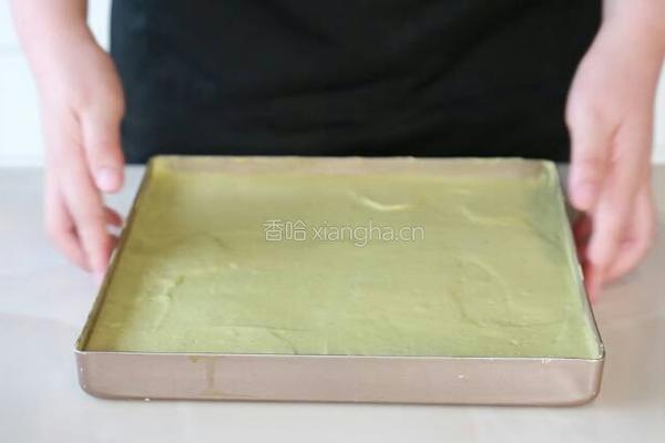 抹茶蜜豆蛋糕卷的做法图解7