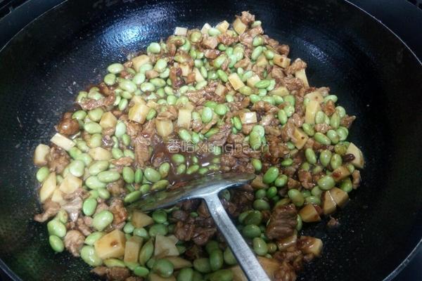 香菇毛豆瘦肉酱的做法图解7