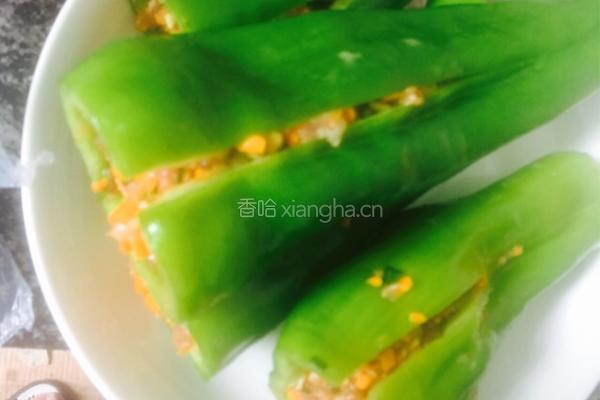 辣椒夹肉馅的做法图解4