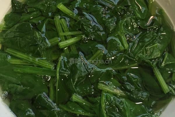 菠菜炒豆腐的做法图解3
