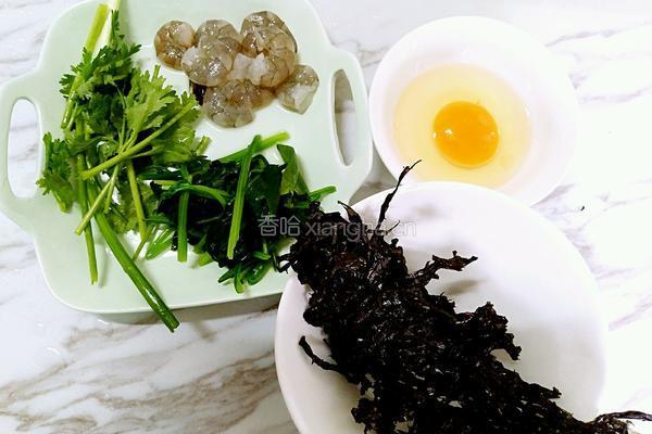 紫菜虾仁蛋汤的做法图解1