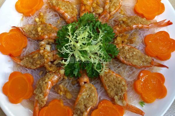 蒜蓉粉丝开背虾的做法图解13