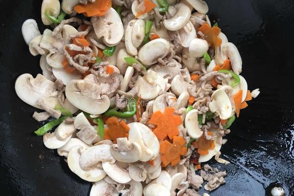 肉丝炒口蘑的做法图解4