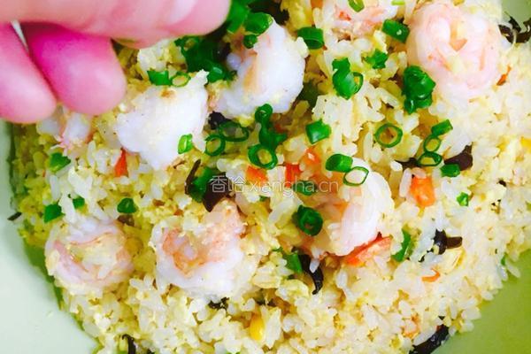 虾仁蛋炒饭的做法图解12