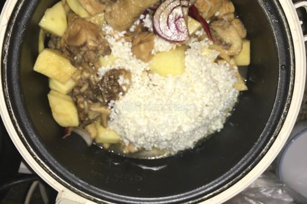 土豆鸡腿闷饭的做法图解7