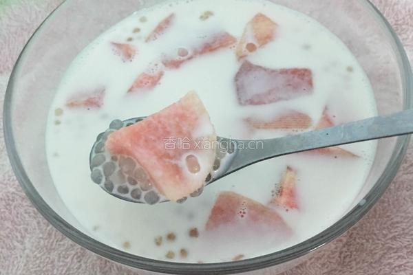 蜜桃西米露的做法图解4