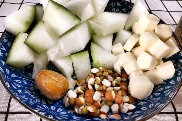 藏茶冬瓜山药祛湿健脾胃汤的做法图解1