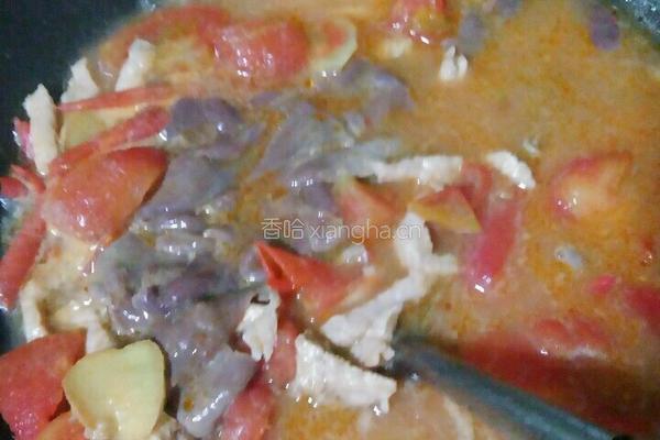 猪肝瘦肉蕃茄蛋汤的做法图解5
