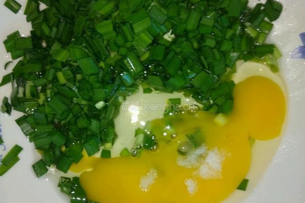 韭菜煎蛋的做法图解2