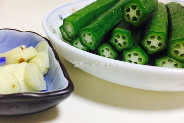 白灼爽秋葵的做法图解2