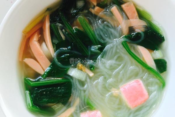 菠菜粉丝汤的做法图解5