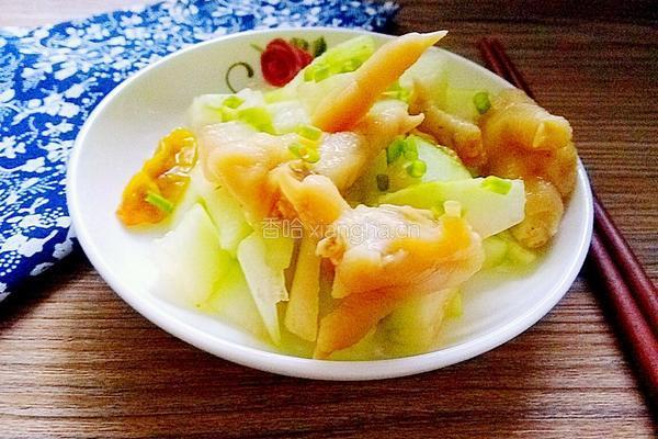 泡椒凤爪拌瓜皮的做法图解5