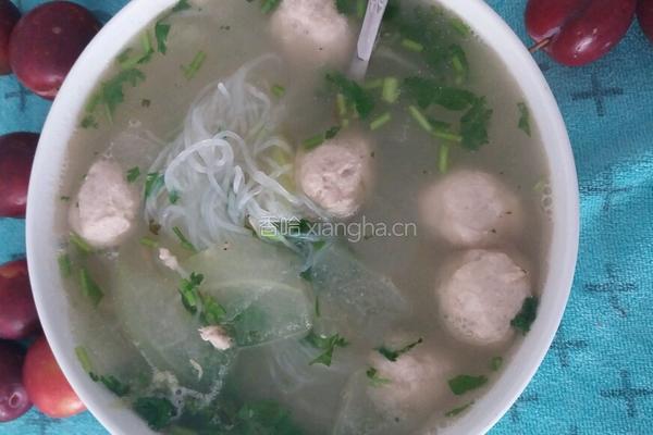 冬瓜鸡肉手打丸子汤的做法图解14